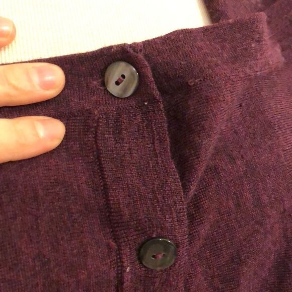 Barneys NY Marino wool button front cardigan - Picture 2 of 7